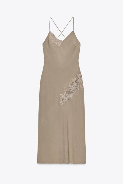 Vestido de lino Zara